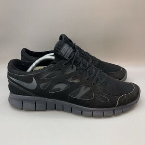 Nike Free Run 2+ Men Size 11.5 Shoes Black Low Top Running Sneakers 443815-002